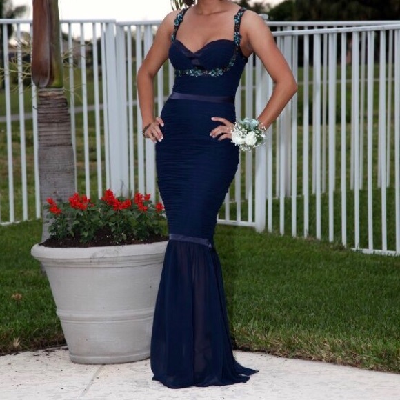 Faviana Dresses & Skirts - Navy Blue Prom Dress / Evening Gown Faviana Dresses & Skirts - Navy Blue Prom Dress / Evening Gown